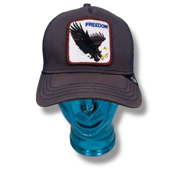 Goorin Bros The Freedom Eagle Trucker Hat Mens One Size Blue Adjustable Snapback - Picture 1 of 10